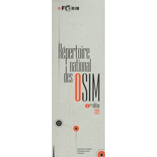 Répertoire National Des Organisations De Solidarité Internationale Issues De L'immigration (Osim)