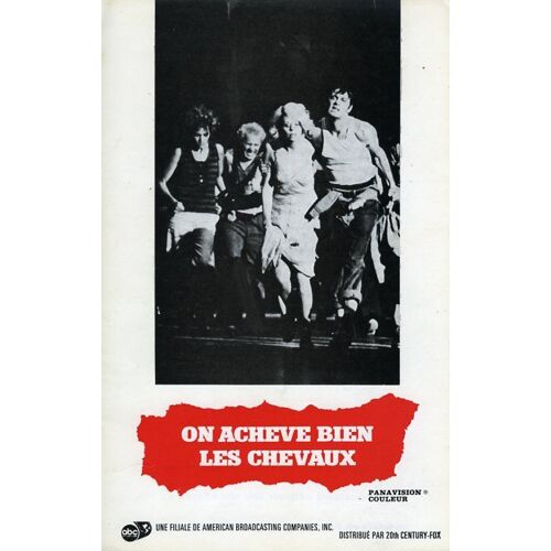 On Achève Bien Les Chevaux, Synopsis Dépliant, De Sydney Pollack, Avec Jane Fonda, Michael Sarrazin