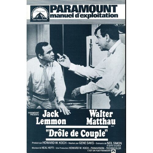 Drôle De Couple, Synopsis Dépliant, Gene Saks, Avec Jack Lemmon, Walter Matthau, Iris Adrian