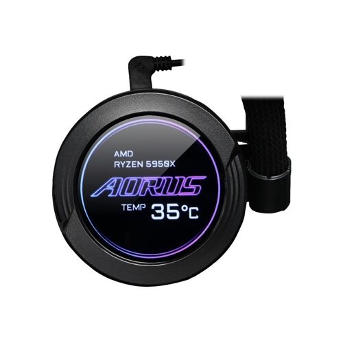 AORUS WATERFORCE X 240 - Système de refroidissement liquide de processeur - (pour : LGA2066, LGA2011, LGA1366, LGA1150, LGA1151, LGA1155, LGA1156, TR4, AM4, sTRX4, LGA1200) - aluminium avec embase en cuivre - 120 mm