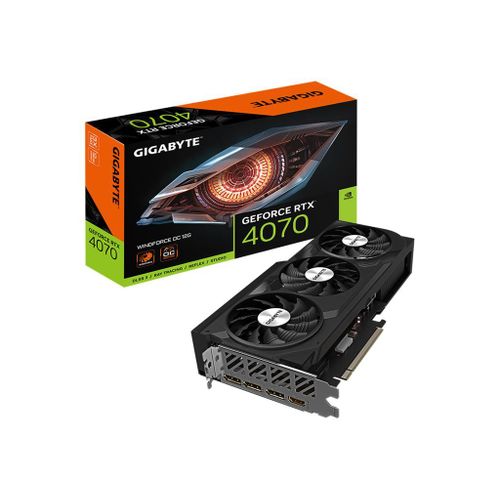 Gigabyte GeForce RTX 4070 WINDFORCE OC 12G - OC Edition - carte graphique - GeForce RTX 4070 - 12 Go GDDR6X - PCIe 4.0 - 3 x DisplayPort, HDMI