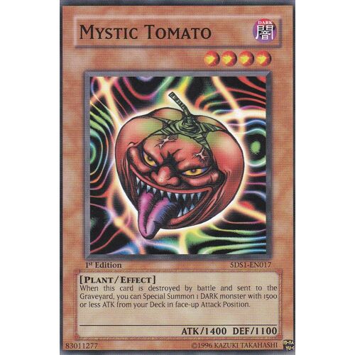 Carte Yu-Gi-Oh - Mystic Tomato ( Tomate Mystique ) - 5ds1-En017 - Anglaise -