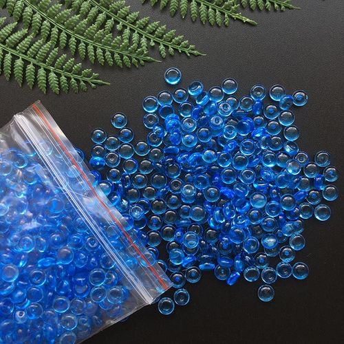 Boules de perles colorées pour jouets visqueux, 40g, petites perles pour fête artistique, décor de réservoir de poisson artisanal, fournitures de remplissage visqueux pour enfants, bricolage - Bleu