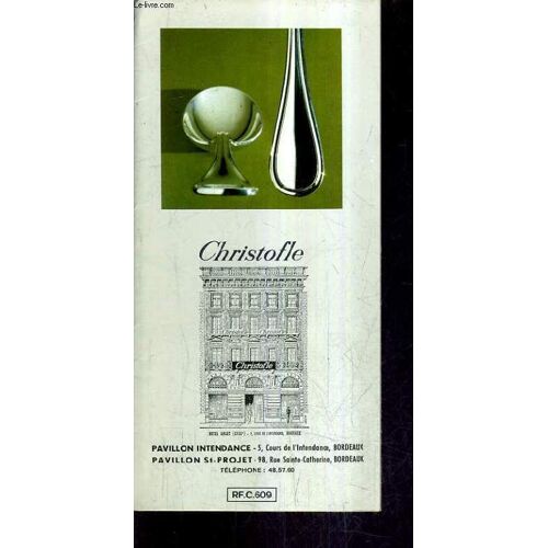Plaquette Christofle Pavillon Intendance Pavillon St Projet -  Rf.C.609.