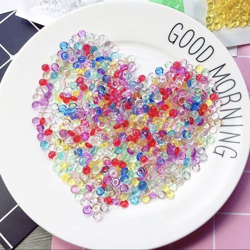 Boules de perles colorées pour jouets visqueux, 40g, petites perles pour fête artistique, décor de réservoir de poisson artisanal, fournitures de remplissage visqueux pour enfants, bricolage - Mélanger