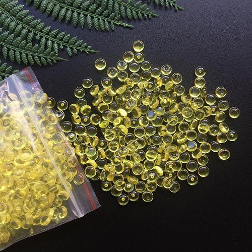 Boules de perles colorées pour jouets visqueux, 40g, petites perles pour fête artistique, décor de réservoir de poisson artisanal, fournitures de remplissage visqueux pour enfants, bricolage - Jaune