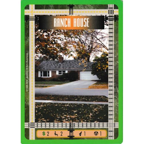 Carte - Sim City - The Card Game - Ranch House - Vo