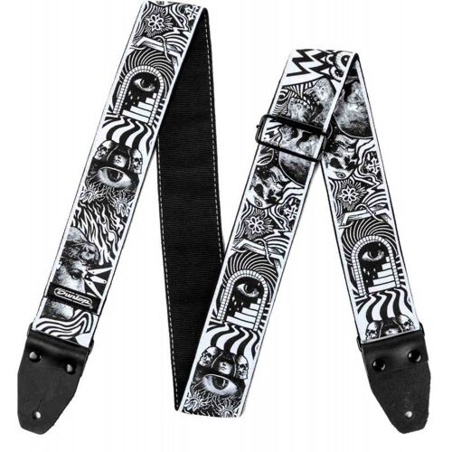 Dunlop Ild04 - Sangle Guitare I Love Dust Skulls - Black/White