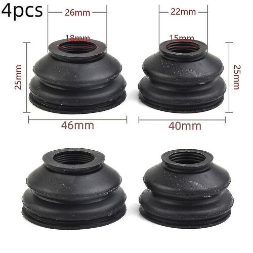 4pcs Universel En Caoutchouc Joint À Rotule En Caoutchouc Poussière Bottes Couvre Piste Tige De Dérive Set Kit Minimise Prématuré W