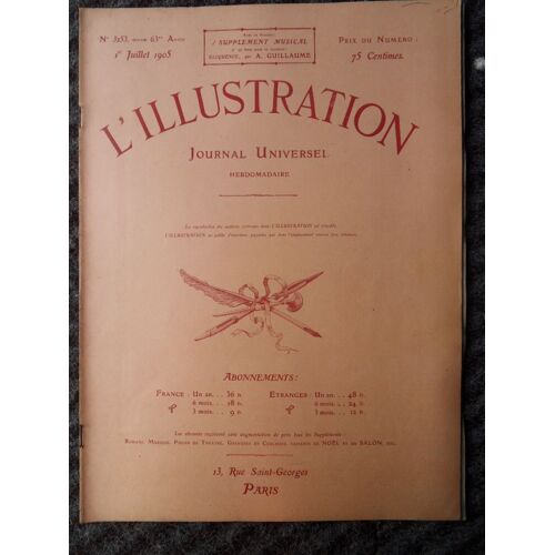 Hebdomadaire L'illustration N°3253 Du 01 Juillet 1905