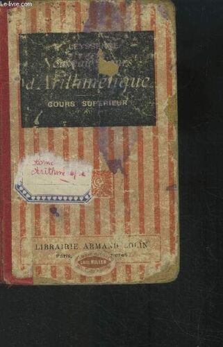 Nouveau Cours D Arithmétique Cous Supérieur