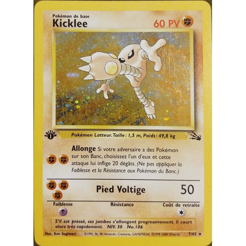 Kicklee 60pv Édition N°1 Holo Carte Rare 7/62
