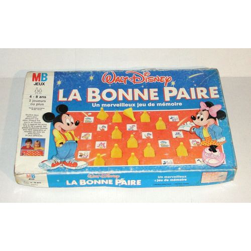 La Bonne Paire Mickey Walt Disney Jeu De Memoire Vintage 1990 Mb Jeux