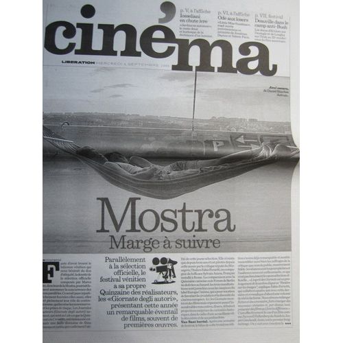 Supplément Cinéma Libération 06/09/06 : Nostra De Venise, Giornate Degli Autori / Water, Deepa Maht