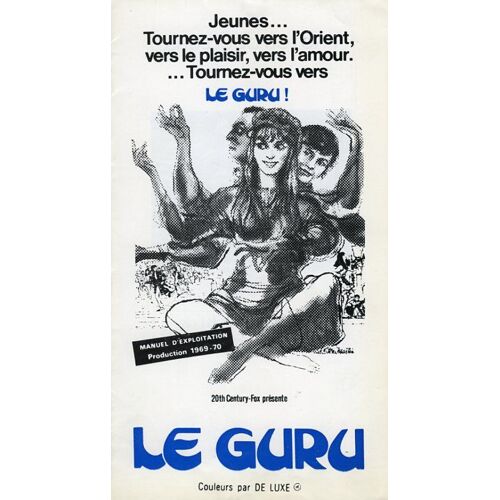Le Guru, Synopsis Dépliant, De James Ivory, Avec Michael York, Rita Tushingham, Uptal Dutt