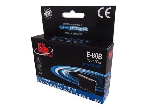 UPrint E-80B - 12 ml - taille XL - noir - compatible - cartouche d'encre (alternative pour : Epson T0801) - pour Epson Stylus Photo P50, PX650, PX660, PX710, PX720, PX730, PX800, PX810, PX820, PX830