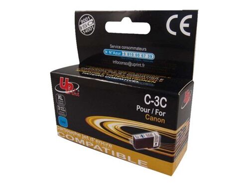 UPrint C-3C - 15 ml - taille XL - cyan - compatible - cartouche d'encre (alternative pour : Canon BCI-3C, Canon BCI-5C, Canon BCI-6C) - pour Canon i990, 99XX; PIXMA IP3000, IP4000, iP5000, iP6000, iP8500, MP750, MP760, MP780; S830