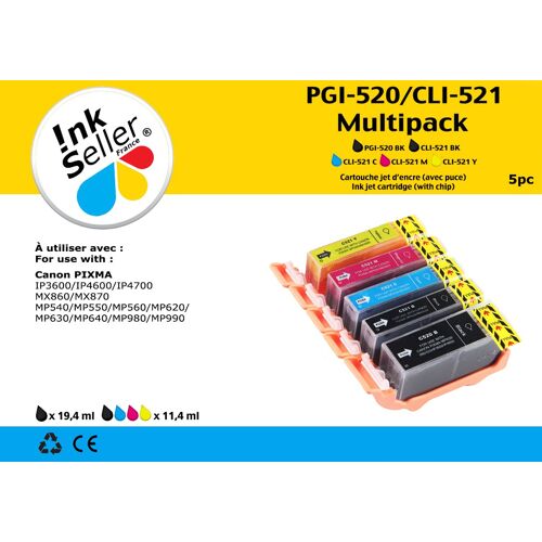 Canon PGI-520/CLI-521 Multipack cartouche compatible