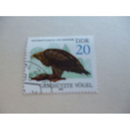 Timbre "Ddr:Allemagne De L'est 1982 :Animaux Protégés :Aigle".