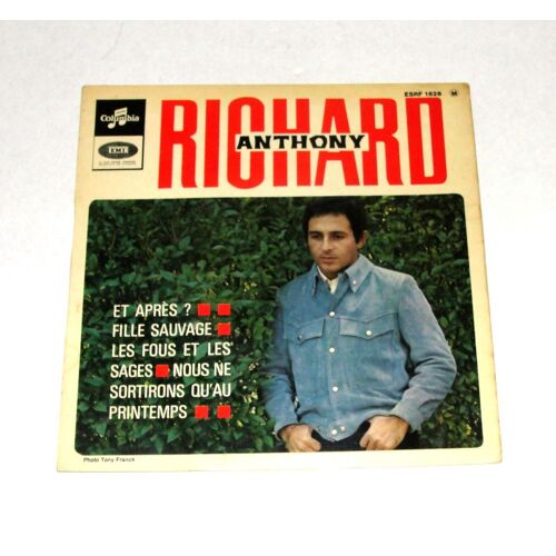 Richard Antony Maxi 45 Tours Et Apres Fille Sauvage Pochette Columbia