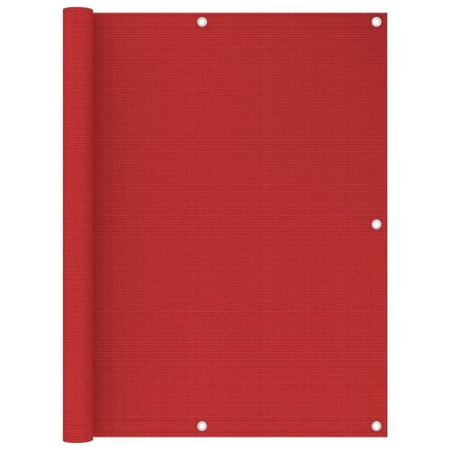 Vidaxl Écran De Balcon Rouge 120x500 Cm Pehd