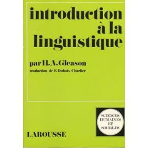 Introduction A La Linguistique