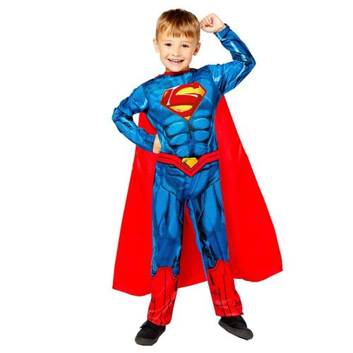 Déguisement Costume Enfant Superman Combinaison + Cape Taille 6-8 Ans - Amscan