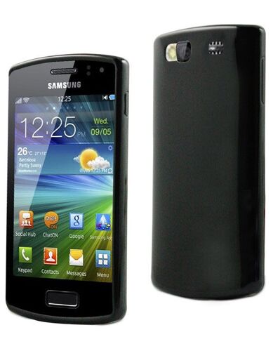 Housse Muvit Minigel Noire Glossy Samsung Wave 3 S8600