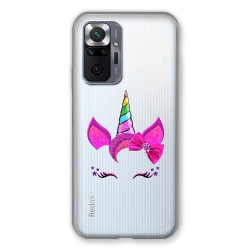 Coque Transparente Pour Xiaomi Redmi Note 10 Pro 5g Licorne Paillette
