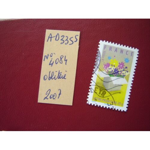 Ad 335 S //Timbre Oblitéré France 2007 *N°4084'message Invitation" Boite Coeurs "