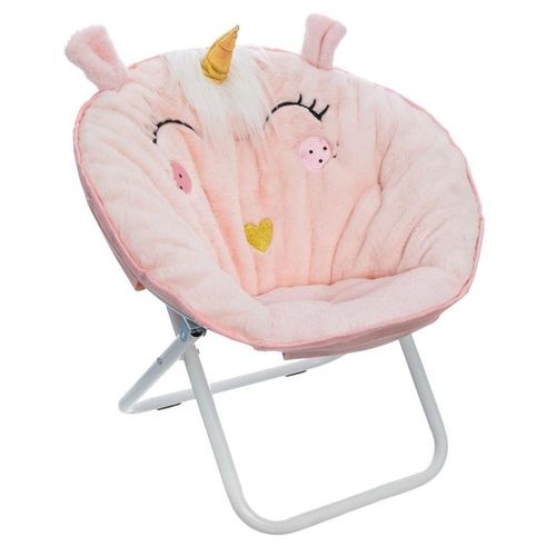 Fauteuil Pliable Pour Enfant "Licorne" 50cm Rose