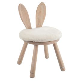 Paris Prix - Chaise Pour Enfant "Oreilles Lapin" 56cm Naturel