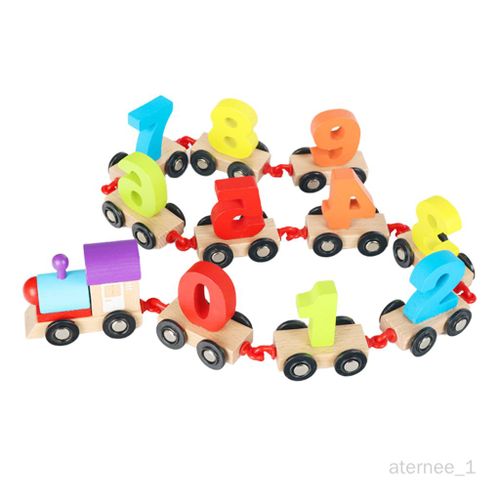 Lot De 11 Voitures De Train En Bois Pour Bébé Voitures Ensemble De Jeu Train 0-9