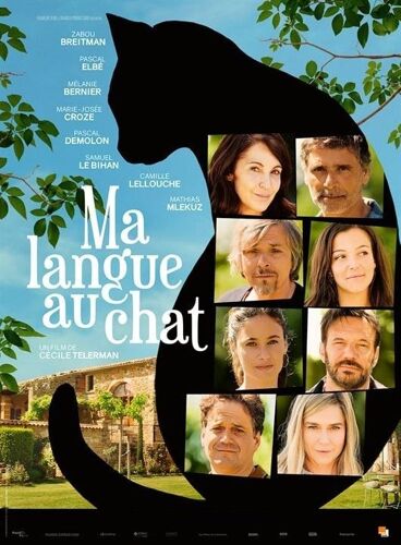Ma Langue Au Chat - Affiche Originale De Cinéma - Format 40x60 Cm - Un Film De Cécile Telerman Avec Zabou Breitman, Pascal Elbé, Marie-Josée Croze, Pascal Demolon, Camille Lellouche - 2023