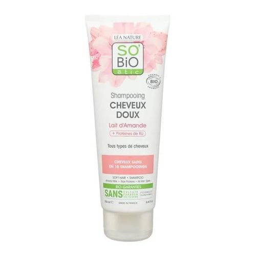 Sobio Shampoing Cheveux Doux - Lait D'amande Et Protéines De Riz - Bio - 250ml 