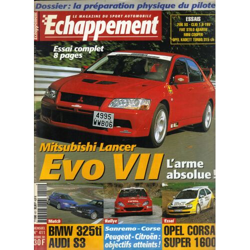 Echappement  N° 411 : Lancer Evo Vii / 206xs / Clio 1.6 16v / Stilo Abarth / Mini Cooper / Kadette Turbo 315ch / Bmw 325ti Audi S3 / Corsa Super 1600