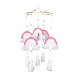 Arc En Ciel Tissage Suspendu, Ornement Nordique, Décor Mural Pour Chambre De Bébé, Hochet, Jouets Mobiles N58c