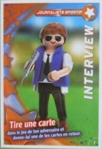 Playmobil - Carte Carrefour N°1 - Journaliste Sportif