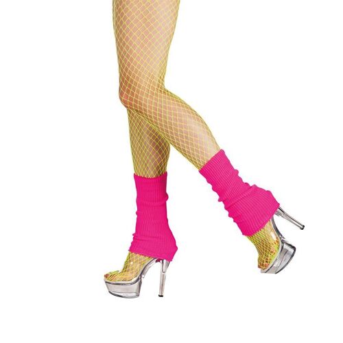 Paire De Jambières Polyester Rose Fluo Adulte