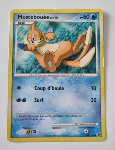 Carte Officielle Pokemon " Mustébouée " N° 61/106, Édition 2008