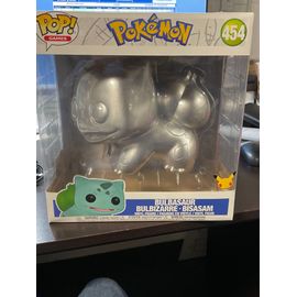 Figurine Funko Pop! - Pokemon S6 - Bulbizarre Argent/Métallique - 25 Cm