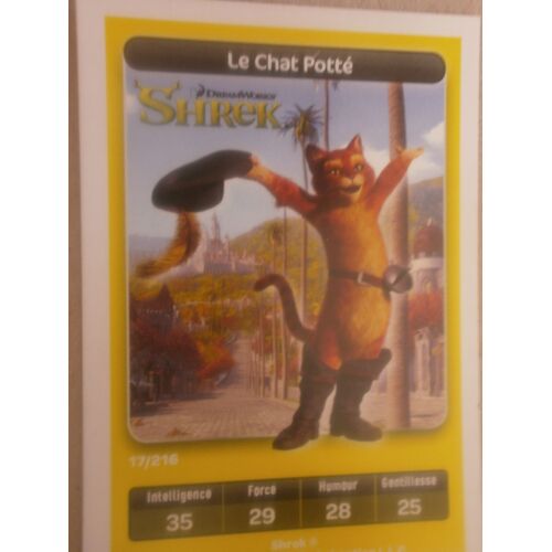Carte Dreamworks Carrefour 17 - Le Chat Potté (Shrek)