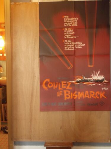 Coulez Le Bismarck - 1959 - Affiche Originale Pliee 80 X 120