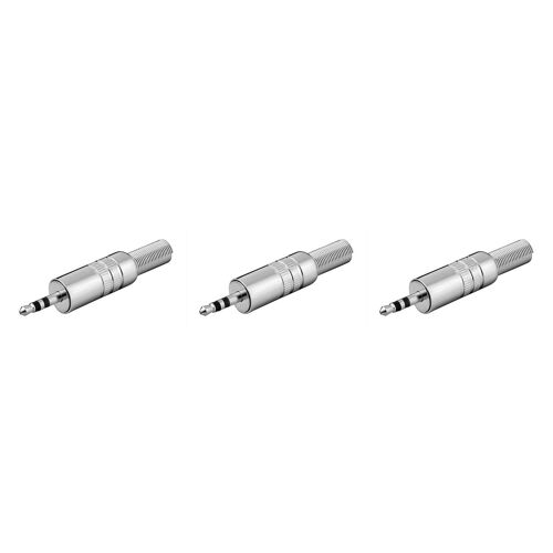 Goobay Lot de 3 Fiches Jack - 3,5 mm - Stéréo fiche jack 3,5 mm (3 broches, stéréo)