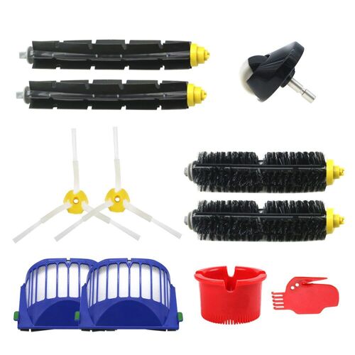 Brosse batteuse Flexible et à 3 bras, Kit de filtres Aero Vac, pièces de rechange, Kit de nettoyage, Compatible avec iRobot Roomba série 600