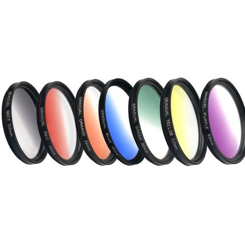 52 mm Filtre de lentille de couleur gradué pour Canon Nikon Sony Pentax Olympus Fuji DSLR