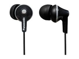 Panasonic RP-HJE125E-K - Ergofit - écouteurs - intra-auriculaire - filaire - jack 3,5mm - noir