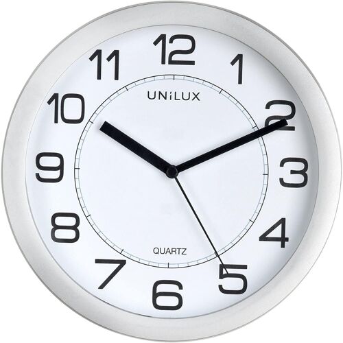 UNILUX Horloge Murale Magnétique à Quartz ATTRACTION Silencieuse 22 cm Gris métal