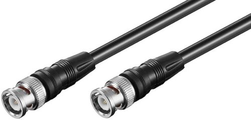 Goobay Câble de connexion Audio Vidéo BNC Mâle Mâle 5 m Noir