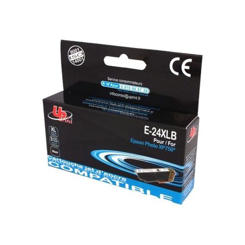 UPrint E-24XLB - 15 ml - taille XL - noir - compatible - cartouche d'encre (alternative pour : Epson T2431) - pour Epson Expression Photo XP-55, 750, 760, 850, 860, 950, 960; Expression Premium XP-750, 850
